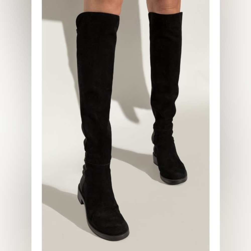 Stuart Weitzman Suede 5050 Over the Knee Boots (Black)